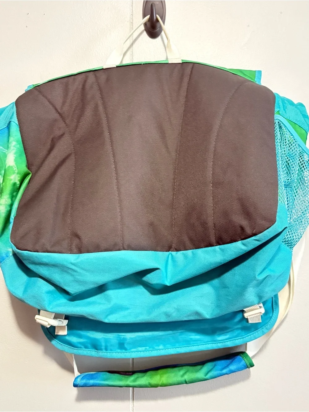 Vintage Y2K JanSport Elefunk Messenger Bag Blue Green Tie Dye Laptop Crossbody